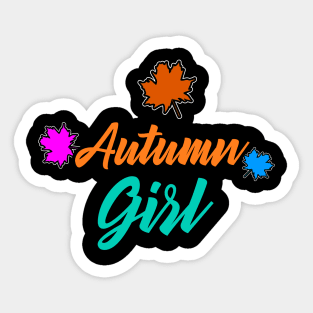 Autumn Girl Sticker